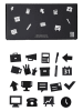 Design Letters Message-Board-Symbole "Office Icons" in Schwarz
