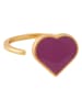 Design Letters Vergold. Emaille-Ring "Big Heart"