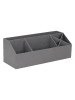 BigsoBox Bureau-organizer "Elisa" lichtgrijs - (B)33 x (H)12,5 x (D)12,5 cm