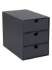 BigsoBox Schubladenbox "Ingrid" in Anthrazit - (B)16 x (H)20,5 x (T)25 cm
