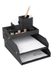 BigsoBox 4tlg. Set: Desktop-Organizer "Lena" in Anthrazit