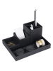 BigsoBox 4-delige set: desktop-organizer "Lena" antraciet