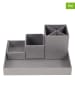 BigsoBox 4-częściowy zestaw biurkowy "Lena" w kolorze jasnoszarym