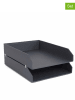BigsoBox Organizery (2 szt.) "Hakan" w kolorze antracytowym na dokumenty - 23 x 6 x 31 cm
