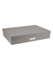 BigsoBox Dokumentenbox "Sverker" in Hellgrau - (L)43,5 x (B)31 x (H)8,5 cm
