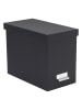 BigsoBox Pudełko "Johan" w kolorze antracytowym na teczki - DIM A4