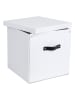 BigsoBox Pudełko "Logan" w kolorze białym - 31,5 x 31 x 31,5 cm