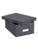 BigsoBox Ordnungsbox in Schwarz - (B)22,5 x (H)13,5 x (T)31,5 cm