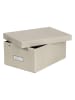 BigsoBox Pudełko w kolorze beżowym - 22,5 x13,5 x 31,5 cm