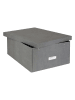 BigsoBox Opbergbox "Katrin" grijs - (B)34,5 x (H)18,5 x (D)45 cm