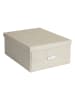BigsoBox Ordnungsbox "Katrin" in Beige - (B)34,5 x (H)18,5 x (T)45 cm
