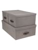 BigsoBox 3-delige set: opbergboxen "Inge" grijs