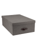 BigsoBox 3er-Set: Aufbewahrungsboxen "Inge" in Grau