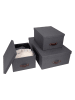 BigsoBox 3-delige set: opbergboxen "Inge" zwart