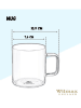 Wilmax 6-delige set: glazen transparant - 320 ml