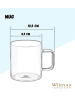 Wilmax 6-delige set: glazen transparant - 500 ml