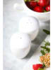 Wilmax 2-delige set: zout- & peperstrooier wit - (H)7,5 cm