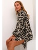 Kaffe Jurk beige/zwart