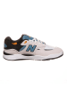New Balance Leder-Sneakers in Schwarz/ Weiß/ Blau