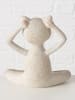 Boltze 3er-Set: Dekofiguren "Yoga" in Beige - (H)15 cm