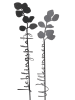 Boltze Dekoracje ogrodowe (2 szt.) "Calypso" w kolorze czarno-szarym - wys. 122 cm