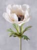 Boltze Sztuczne kwiaty (3 szt.) "Anemone" w kolorze fioletowo-zielonym - wys. 7 cm