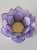 Boltze 3-delige set: theelichthouders "Flowers" geel/lichtroze/paars - (H)6 cm