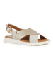 Geox Skórzane sandały "Dandra" w kolorze złoto-kremowym