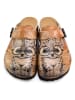Calceo Clogs in Hellbraun