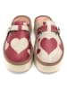 Calceo Clogs in Rot/ Creme