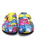 Calceo Clogs in Gelb/ Blau