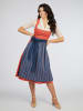 Turi Landhaus Dirndl koraalrood/donkerblauw