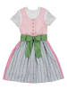 Turi Landhaus Dirndl in Rosa/ Hellblau