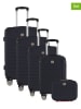 Canadian Peak 5tlg. Hardcase-Trolleyset "Shockeak" in Schwarz