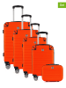 Canadian Peak 5tlg. Hardcase-Trolleyset "Shokeak" in Orange