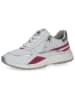 Caprice Leren sneakers wit/roze