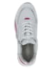 Caprice Leren sneakers wit/roze