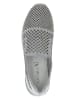 Caprice Skórzane slippersy w kolorze srebrnym
