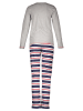 Melissa Brown Pyjama in Grau/ Dunkelblau
