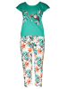 Melissa Brown Pyjama in Grün/ Weiß