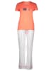 Melissa Brown Pyjama oranje/wit
