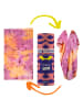 Towel to Go 2in1-Strandtuch und Pareo in Rosa/ Orange - (L)180 x (B)100 cm