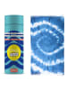 Towel to Go Strandtuch "Tie Dye" in Blau/ Weiß - (L)180 x (B)100 cm