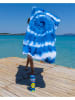 Towel to Go Strandtuch "Tie Dye" in Blau/ Weiß - (L)180 x (B)100 cm