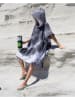 Towel to Go Poncho "Towel To Go - Tie Dye" in Schwarz/ Weiß - (L)180 x (B)100 cm