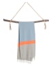 Towel to Go Strandtuch in Hellblau/ Grau - (L)180 x (B)100 cm