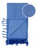 Towel to Go Hamamtuch "Samos" in Blau - (L)180 x (B)100 cm