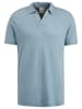 CAST IRON Lniana koszulka polo w kolorze błękitnym
