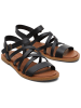 TOMS Leren sandalen zwart