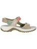 Imac Skórzane sandały w kolorze jasnobrązowo-szaro-jasnoróżowym